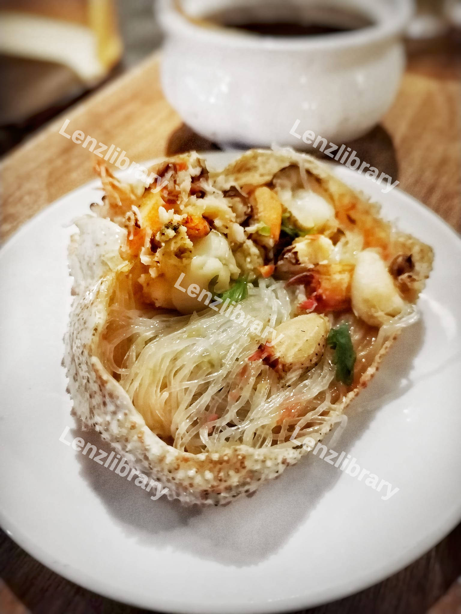 Thai food in white plate
